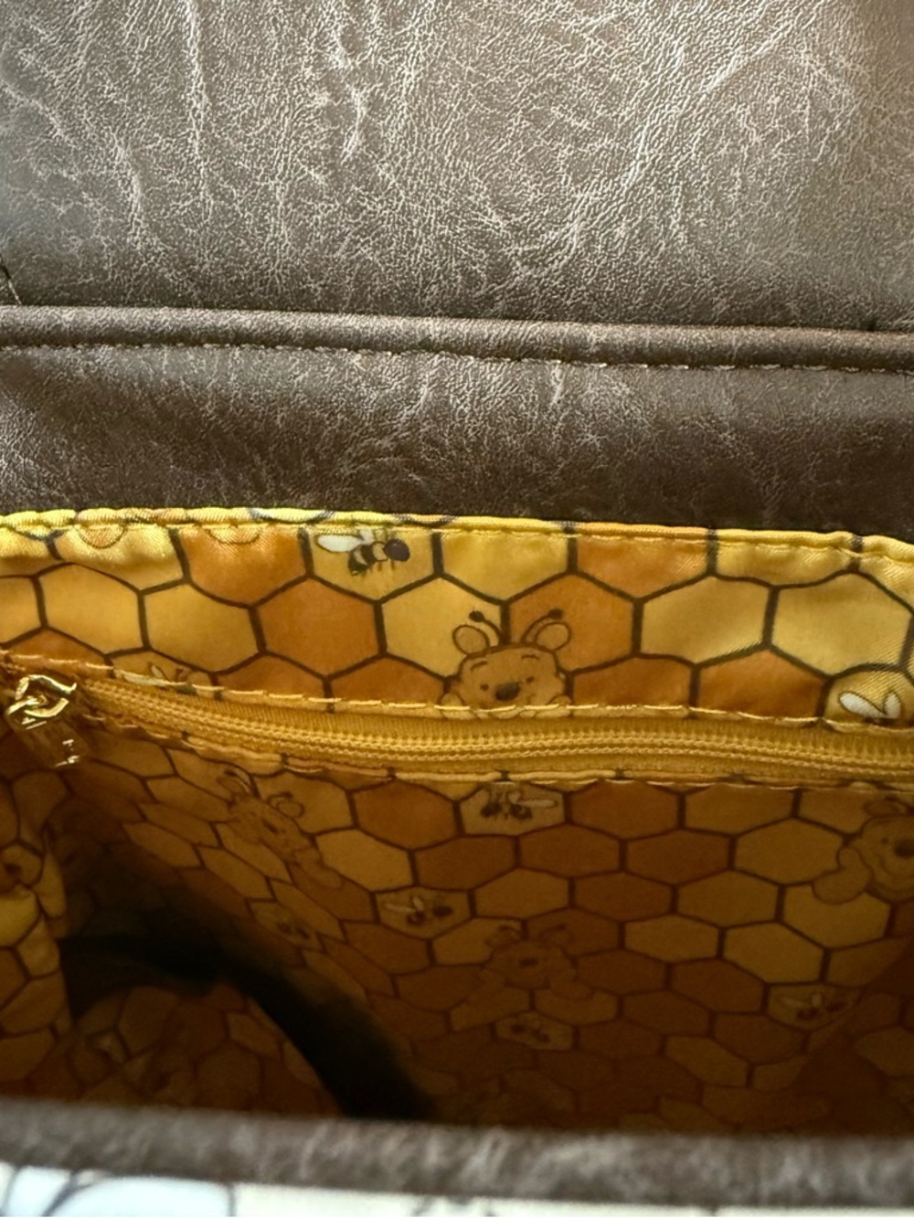 Loungefly Disney Pooh bee Mico Mini Backpack in Cream, Black & Yellow, NWT - Picture 5 of 9